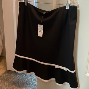 Express Black and White skirt with white bow
